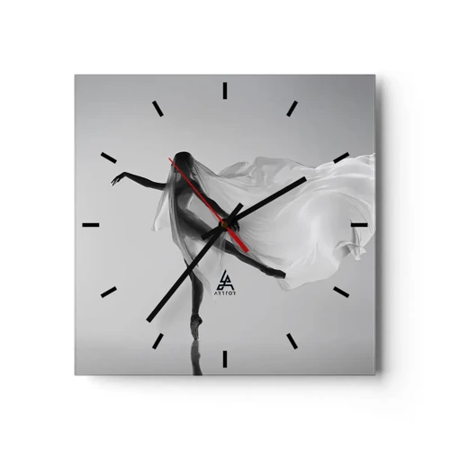 Horloge murale - Pendule murale - Légèreté et grâce - 30x30 cm