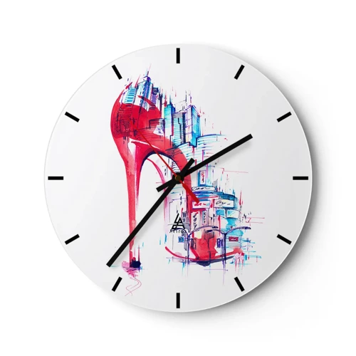 Horloge murale - Pendule murale - L'élégance des grandes villes - 30x30 cm