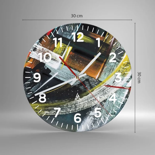Horloge murale - Pendule murale - L'énergie du mouvement - 30x30 cm