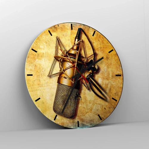 Horloge murale - Pendule murale - Les années d'or de la radio - 40x40 cm