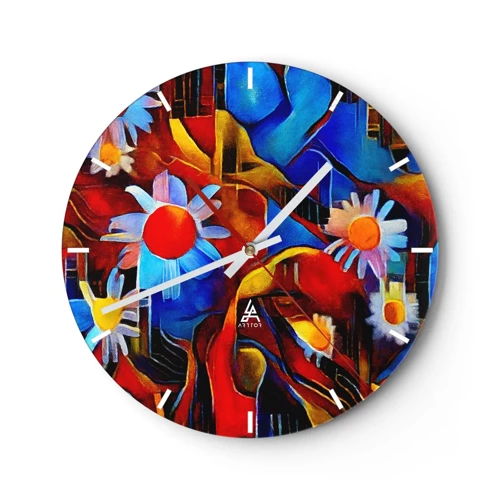 Horloge murale - Pendule murale - Les couleurs de la vie - 40x40 cm