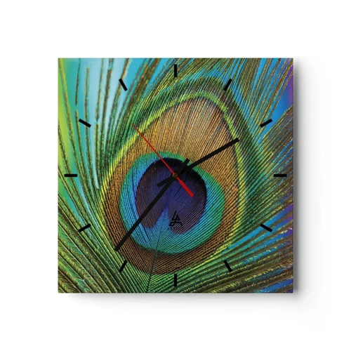 Horloge murale - Pendule murale - Les yeux dans les yeux - 30x30 cm