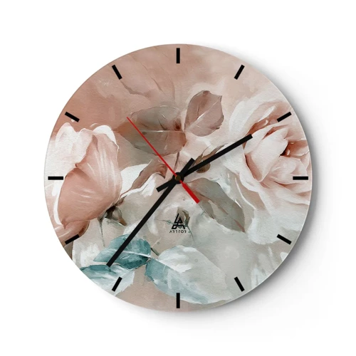 Horloge murale - Pendule murale - L'esprit du romantisme - 30x30 cm