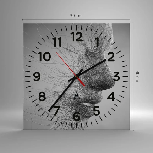 Horloge murale - Pendule murale - L'esprit du vent - 30x30 cm