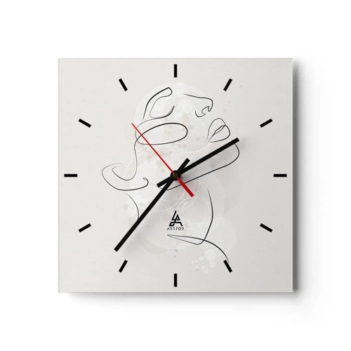 Horloge murale - Pendule murale - L'esquisse d'un rêve - 30x30 cm