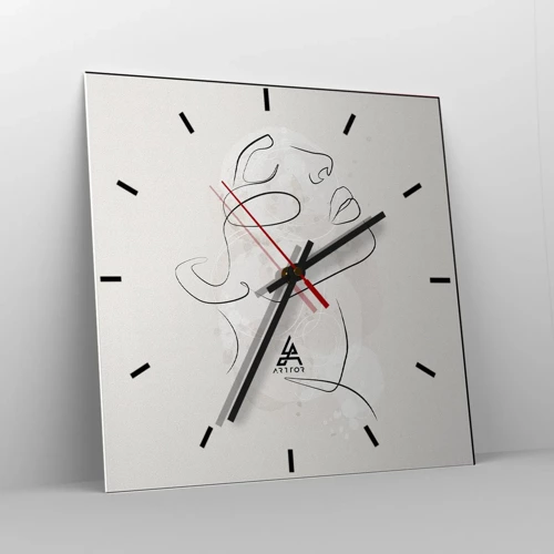 Horloge murale - Pendule murale - L'esquisse d'un rêve - 30x30 cm