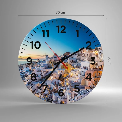 Horloge murale - Pendule murale - L'essence de la grecque - 30x30 cm