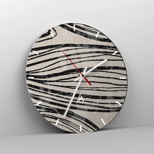 Horloge murale - Pendule murale - Ligne de marécage - 30x30 cm