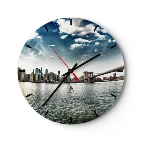 Horloge murale - Pendule murale - L'île de verre - 30x30 cm