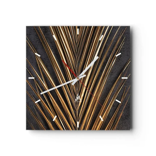 Horloge murale - Pendule murale - L'or des tropiques - 30x30 cm