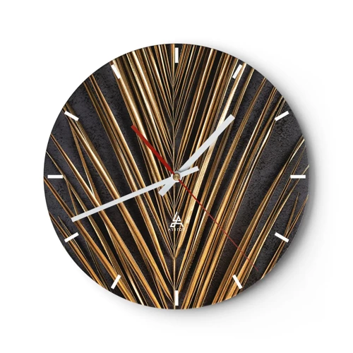 Horloge murale - Pendule murale - L'or des tropiques - 30x30 cm