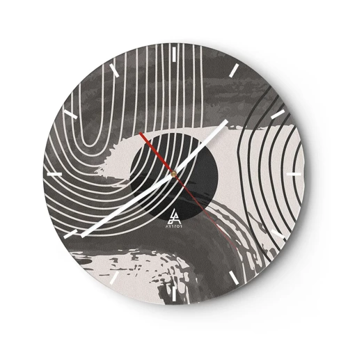 Horloge murale - Pendule murale - L'ovale gagne - 30x30 cm