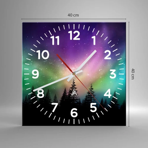 Horloge murale - Pendule murale - Magie blanche - 40x40 cm