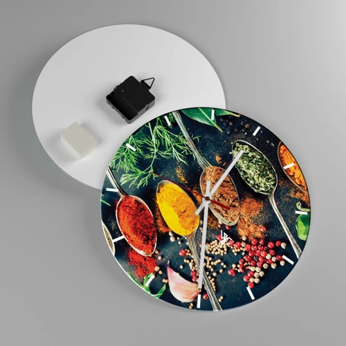 Horloge murale - Pendule murale - Magie culinaire - 30x30 cm