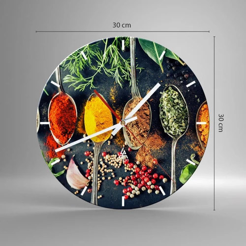 Horloge murale - Pendule murale - Magie culinaire - 30x30 cm