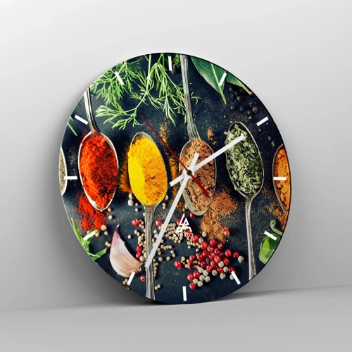 Horloge murale - Pendule murale - Magie culinaire - 30x30 cm