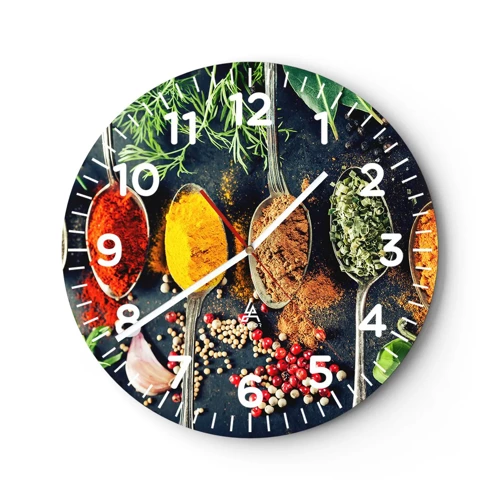 Horloge murale - Pendule murale - Magie culinaire - 40x40 cm