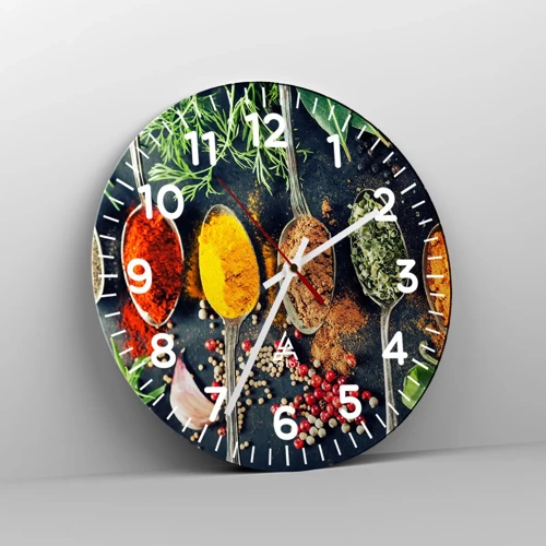 Horloge murale - Pendule murale - Magie culinaire - 40x40 cm