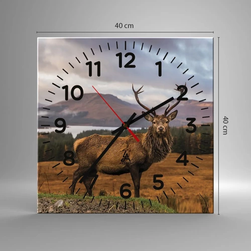 Horloge murale - Pendule murale - Majesté de la nature - 40x40 cm