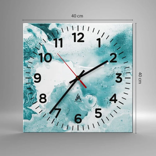 Horloge murale - Pendule murale - Marécage bleu - 40x40 cm