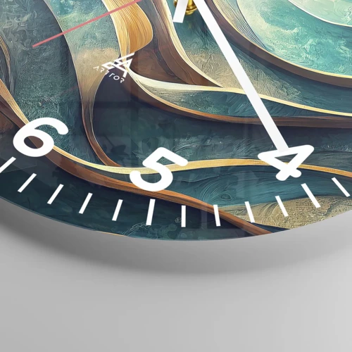 Horloge murale - Pendule murale - Méandres de bleu - 30x30 cm
