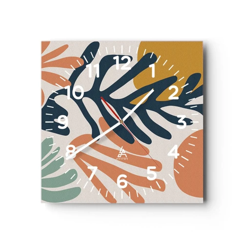 Horloge murale - Pendule murale - Mers de corail - 30x30 cm
