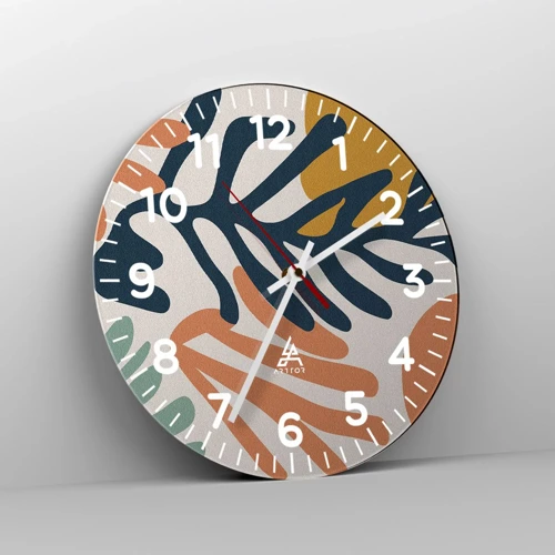 Horloge murale - Pendule murale - Mers de corail - 30x30 cm
