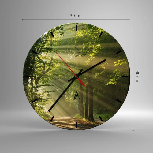 Horloge murale - Pendule murale - Moment de forêt - 30x30 cm