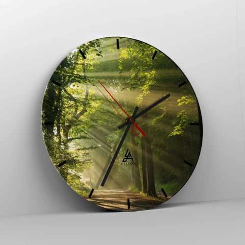 Horloge murale - Pendule murale - Moment de forêt - 30x30 cm