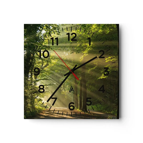 Horloge murale - Pendule murale - Moment de forêt - 30x30 cm