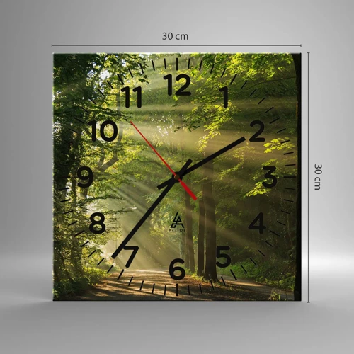 Horloge murale - Pendule murale - Moment de forêt - 30x30 cm