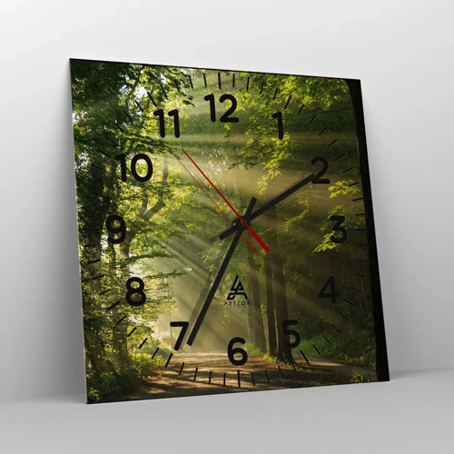 Horloge murale - Pendule murale - Moment de forêt - 30x30 cm