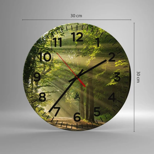 Horloge murale - Pendule murale - Moment de forêt - 30x30 cm