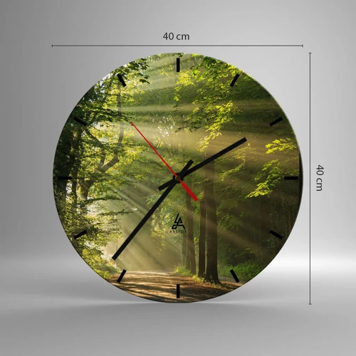 Horloge murale - Pendule murale - Moment de forêt - 40x40 cm