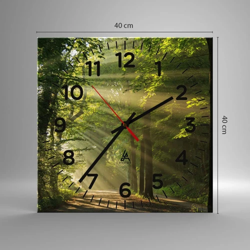 Horloge murale - Pendule murale - Moment de forêt - 40x40 cm