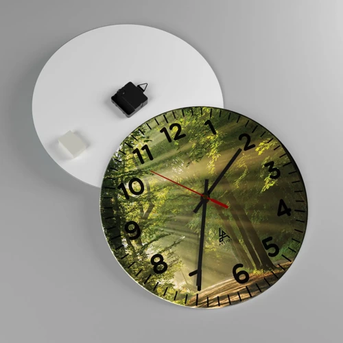 Horloge murale - Pendule murale - Moment de forêt - 40x40 cm