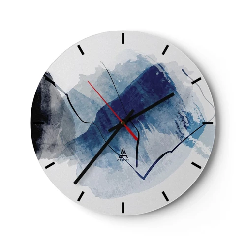 Horloge murale - Pendule murale - Montagne de glace - 30x30 cm