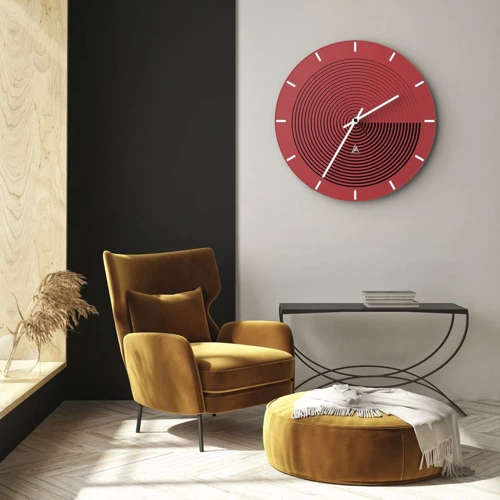 Horloge murale - Pendule murale - Mouvement circulaire - 30x30 cm