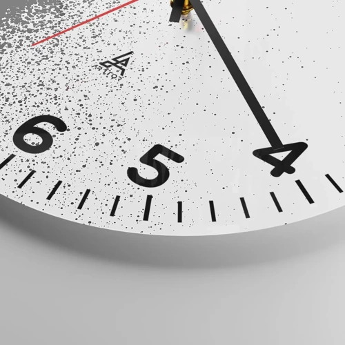 Horloge murale - Pendule murale - Mouvement des molécules - 30x30 cm