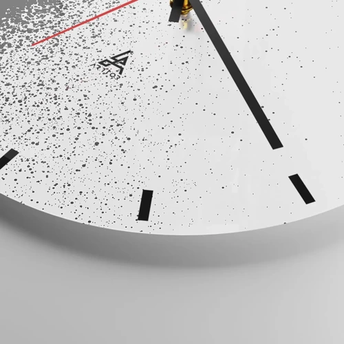 Horloge murale - Pendule murale - Mouvement des molécules - 40x40 cm