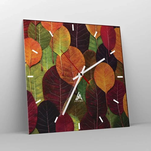 Horloge murale - Pendule murale - Mozaique printannière - 30x30 cm