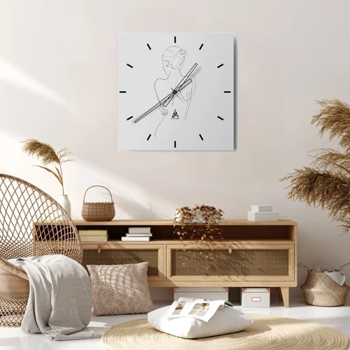 Horloge murale - Pendule murale - Musique corporelle - 30x30 cm