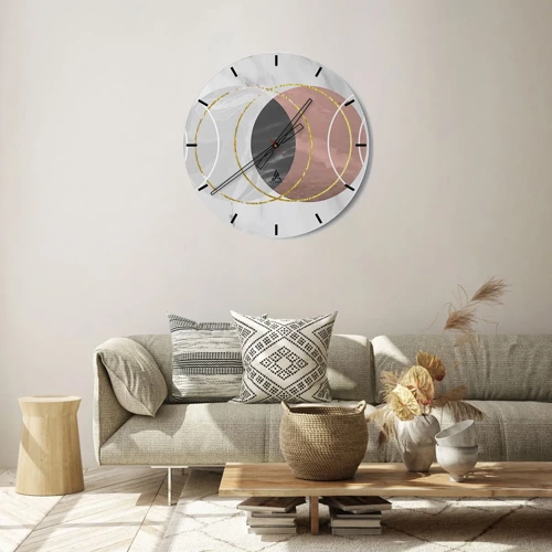 Horloge murale - Pendule murale - Musique des sphères - 40x40 cm