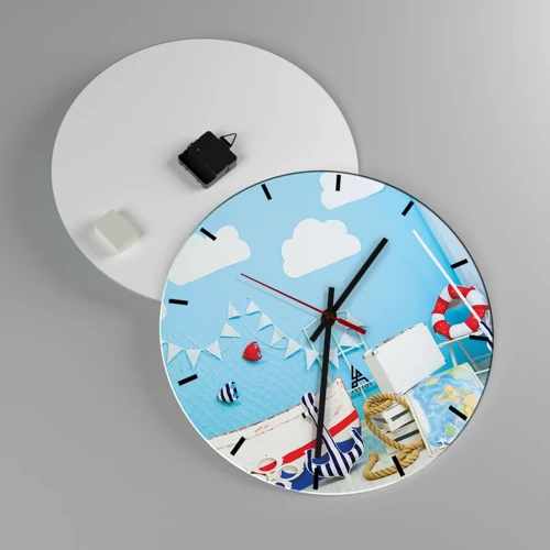 Horloge murale - Pendule murale - Nostalgie infantile de l'aventure - 40x40 cm