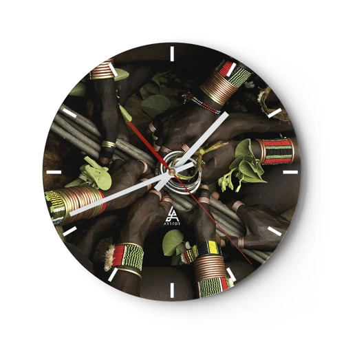 Horloge murale - Pendule murale - Nous sommes ensemble - 30x30 cm