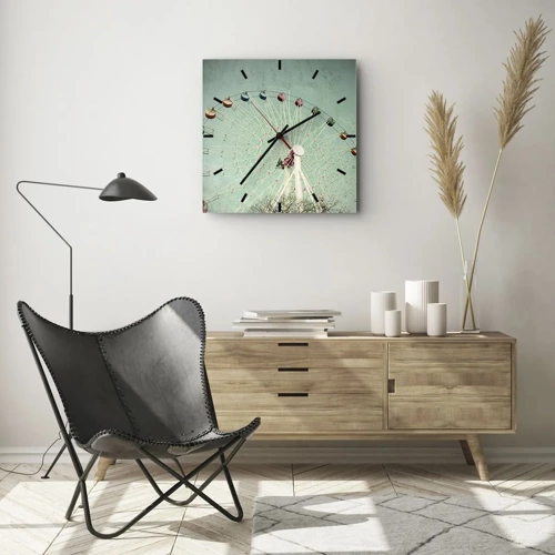 Horloge murale - Pendule murale - Nous vous invitons à vous amuser - 30x30 cm