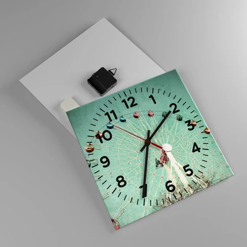 Horloge murale - Pendule murale - Nous vous invitons à vous amuser - 30x30 cm