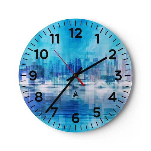 Horloge murale - Pendule murale - Noyé dans le bleu - 30x30 cm