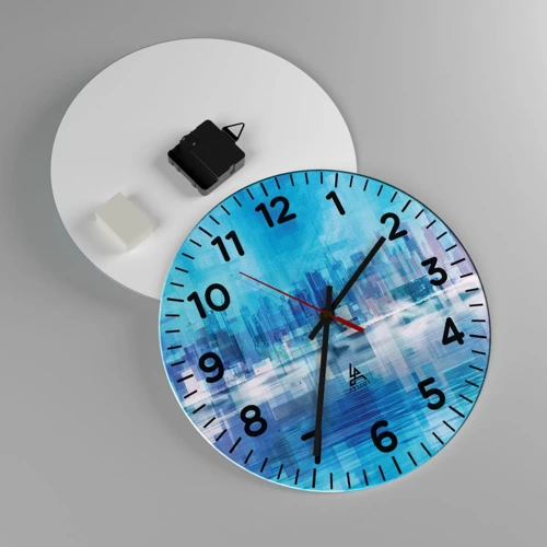 Horloge murale - Pendule murale - Noyé dans le bleu - 30x30 cm