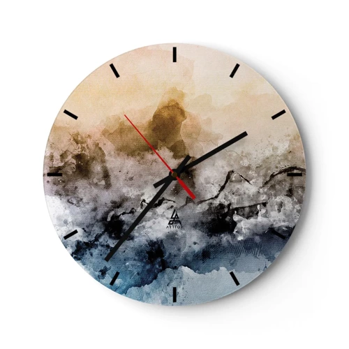 Horloge murale - Pendule murale - Noyé dans un nuage de brouillard - 30x30 cm
